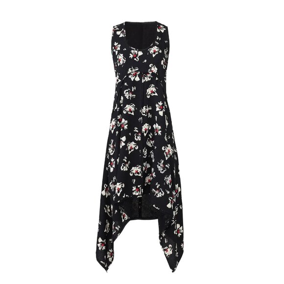 R-5. Proenza Schouler	Floral Hankerchief Hem Dress - Picture 1 of 1